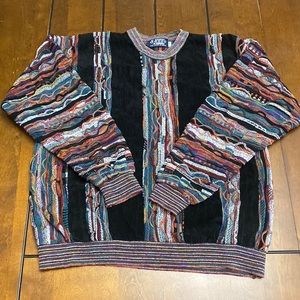 Domenic Sacco’ 90’s vintage style coogi style sweater size XL.